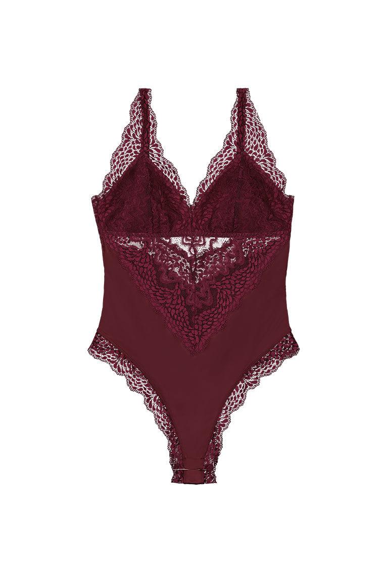 Body Halter Stevie - Burgundy-Black Limba