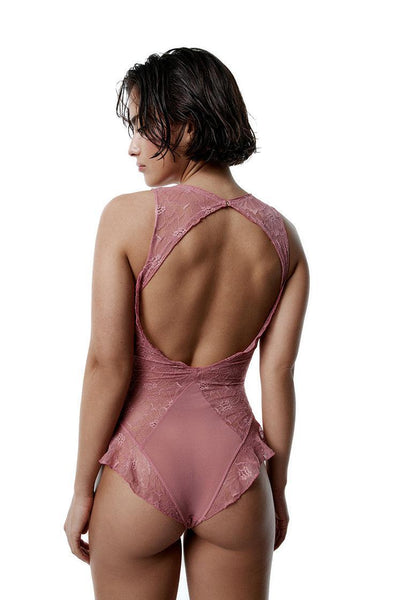 Body halter Eclipse - Dusty rose-Black Limba