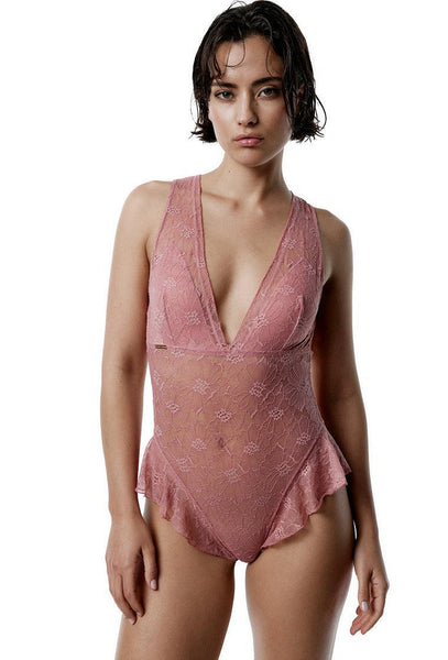 Body halter Eclipse - Dusty rose-Black Limba