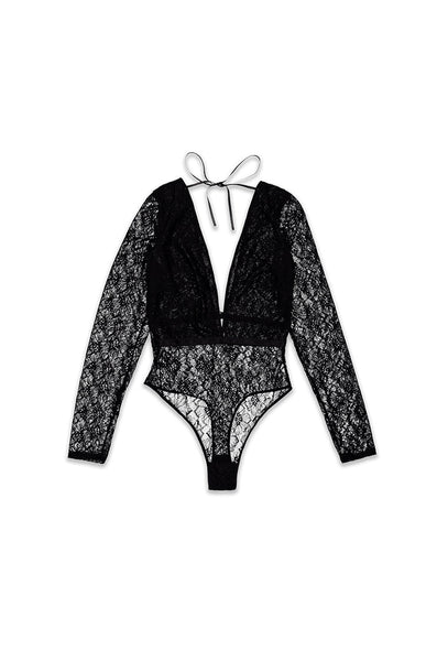 Body manga larga Sade - Black-Black Limba