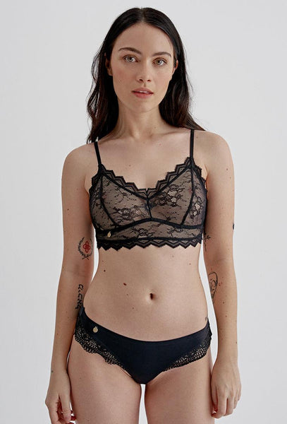 Bralette Carvi - Black-Black Limba