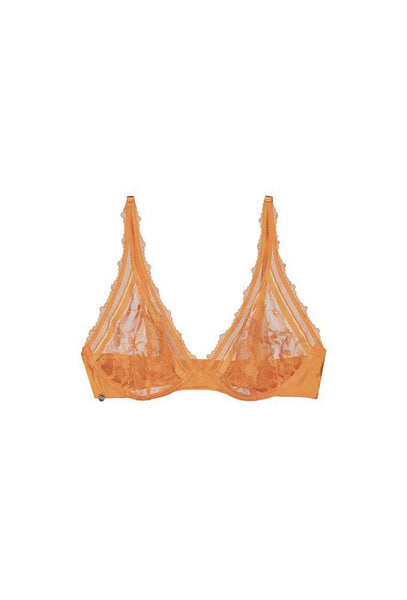 Bralette Halter Ember - Blazing orange-Black Limba