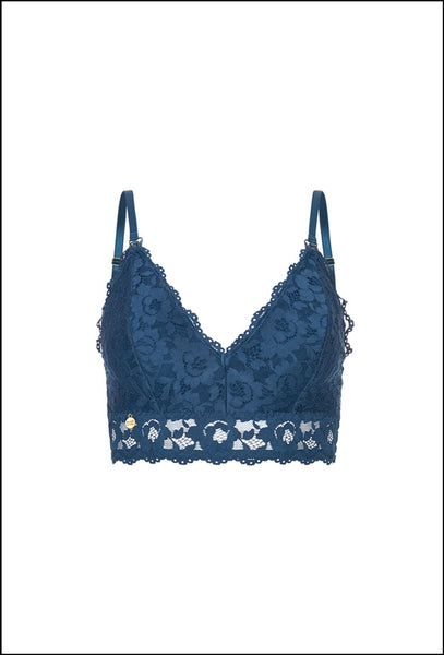 Bralette Maternidad Lactancia Rinku - Navy Blue-Black Limba