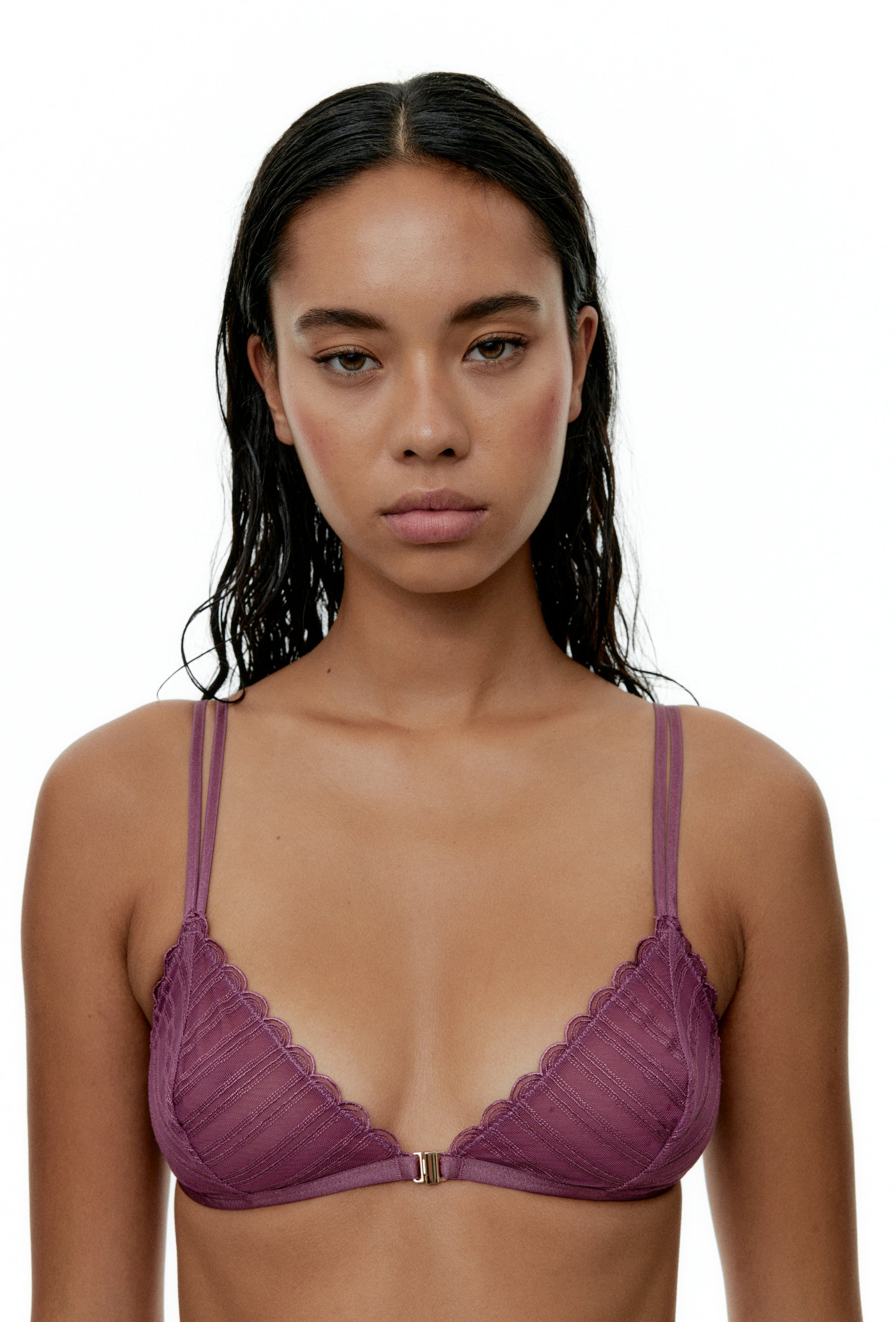 Bralette Triangular Cindy - Tulipwood-Black Limba