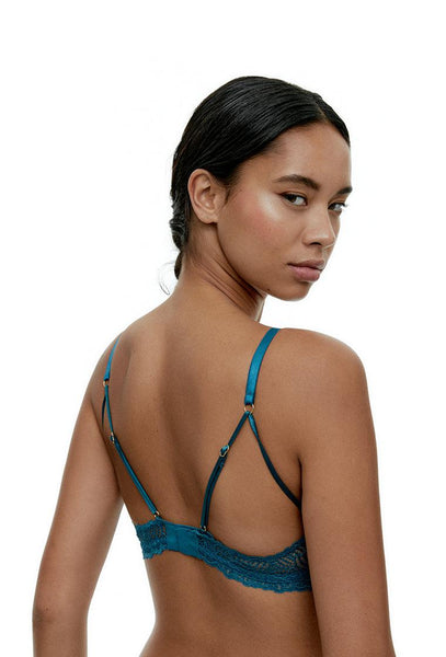 Bralette Triangular Riley - Legion Blue-Black Limba