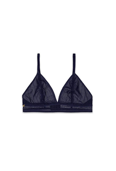 Bralette Triangular Steffi - Baltic Blue-Black Limba