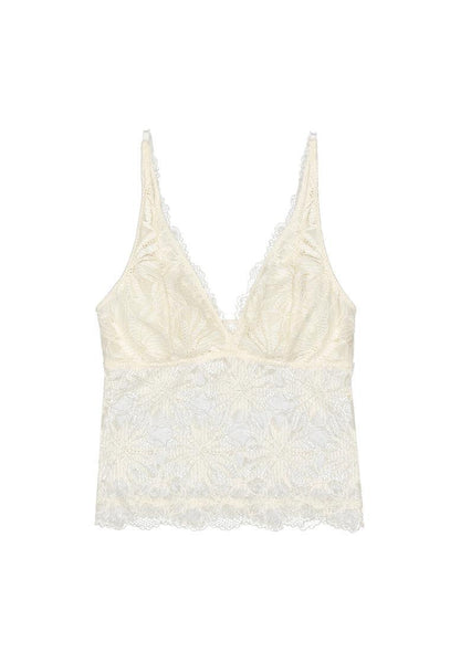 Bralette crop top Zinnia - Cream-Black Limba