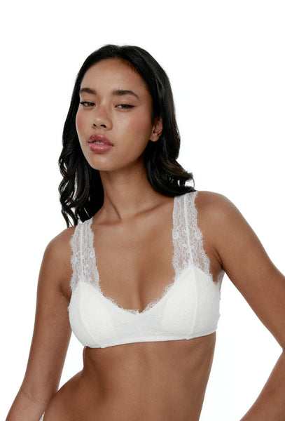 Bralette halter Dulcet - Cream-Black Limba