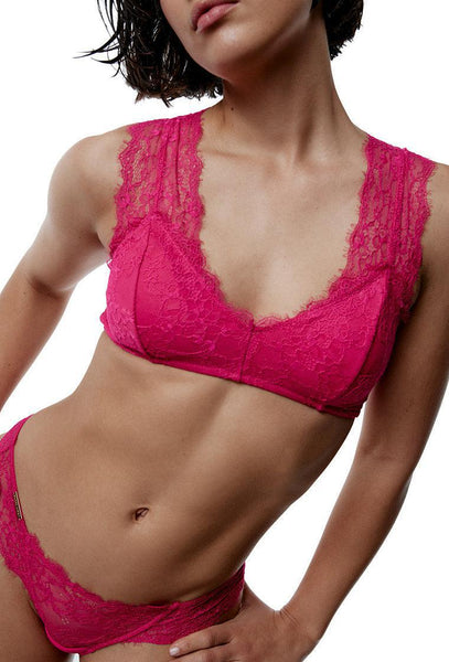 Bralette halter Dulcet - Pink-Black Limba