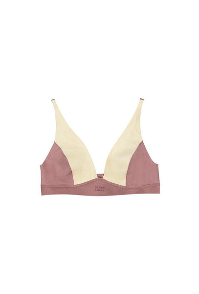 Bralette halter Glint - Dusty rose & Cream-Black Limba