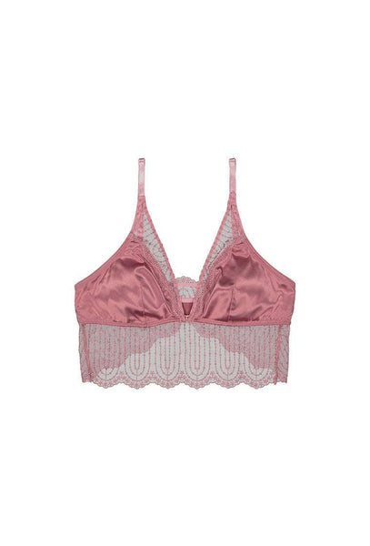 Bralette halter Liora - Dusty rose-Black Limba