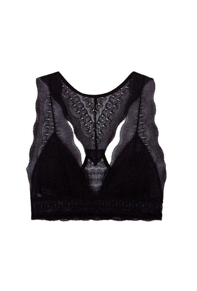 Bralette halter Marie - Black-Black Limba