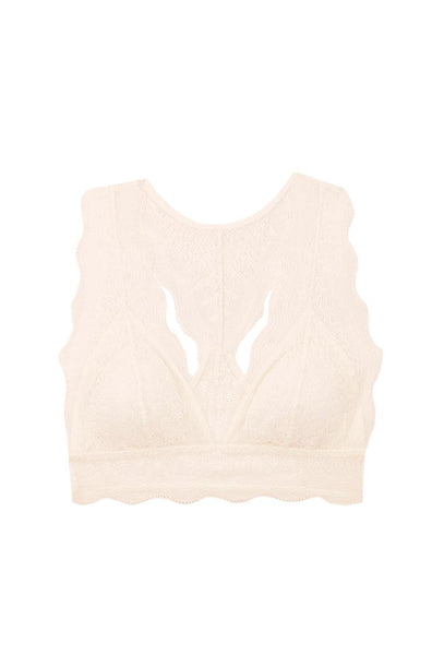 Bralette halter Marie - Cream-Black Limba
