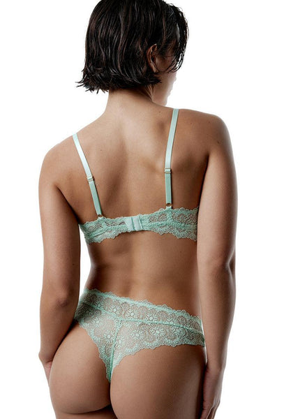 Bralette triangular Agatha - Green-Black Limba