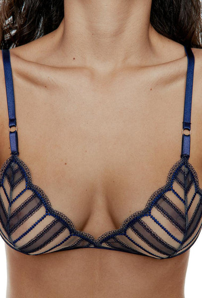 Bralette triangular Leila - Navy-Black Limba