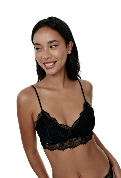 Bralette triangular Maze - Black-Black Limba