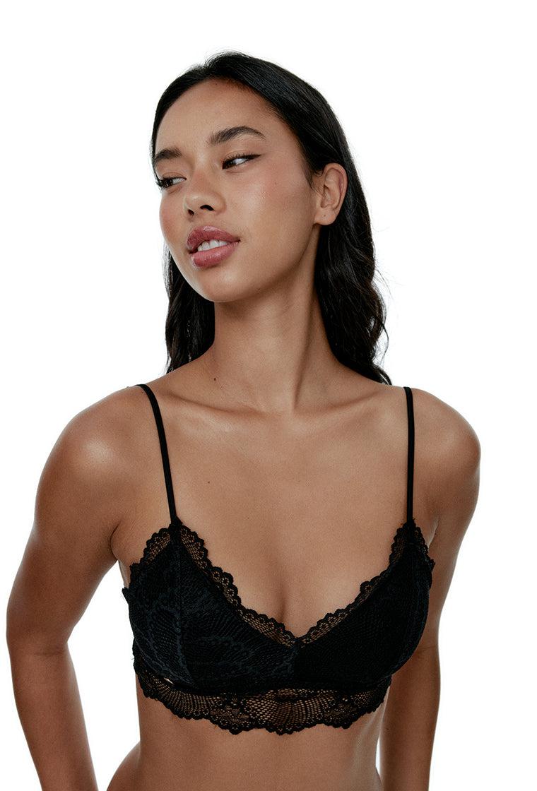 Bralette triangular Maze - Black-Black Limba