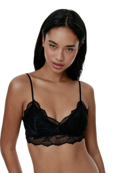 Bralette triangular Maze - Black-Black Limba