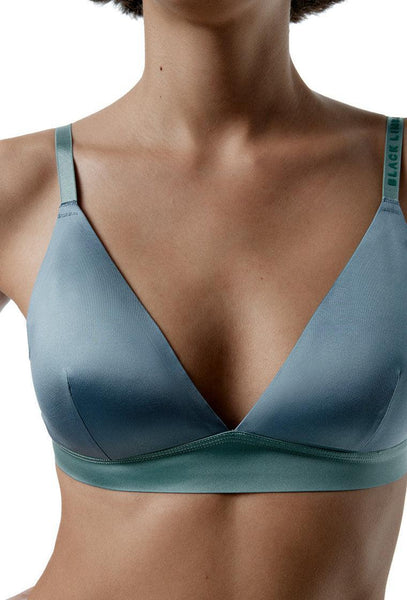 Bralette triangular Zuri - Steel & Jade-Black Limba