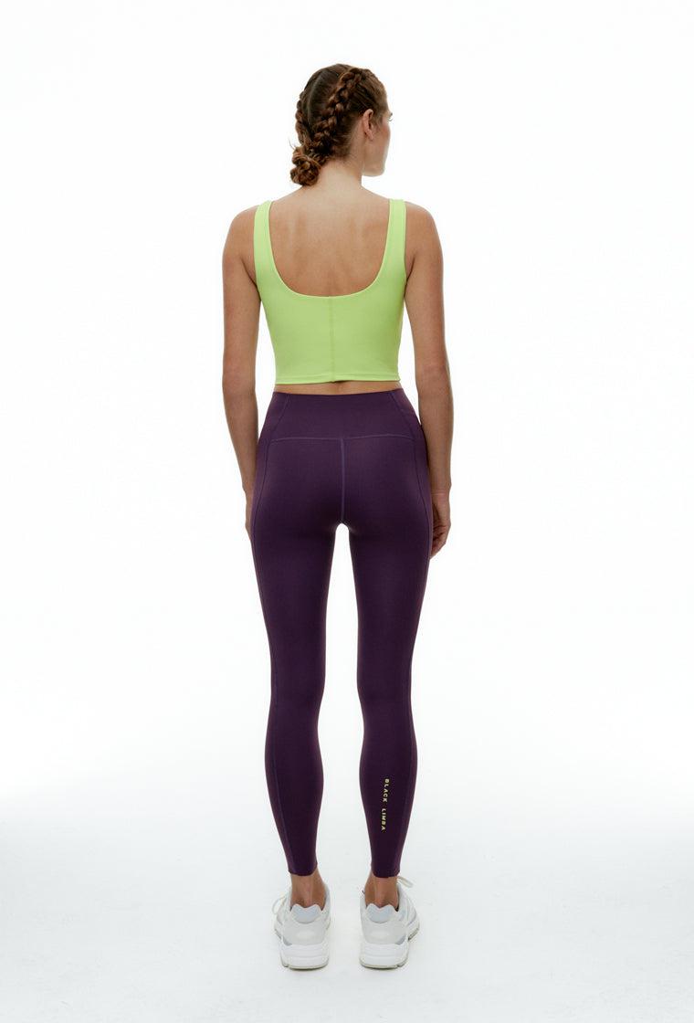 Conjunto deportivo Bhakti & Curve Line - Lime & Midnight Plum-Black Limba