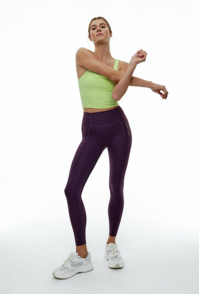 Conjunto deportivo Bhakti & Curve Line - Lime & Midnight Plum-Black Limba