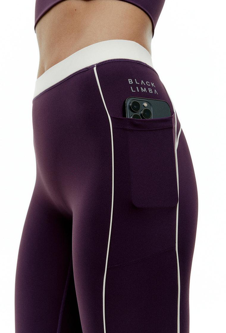 Conjunto deportivo Diardi & Karma - Cream & Midnight Plum-Black Limba