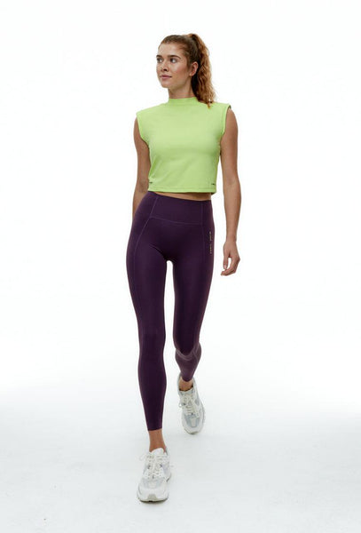 Conjunto deportivo T-Shirt Urban Edge & Curve Line - Lime & Midnight Plum-Black Limba