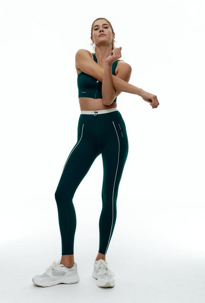 Conjunto deportivo bicolor Streetflex - Teal & Cream-Black Limba