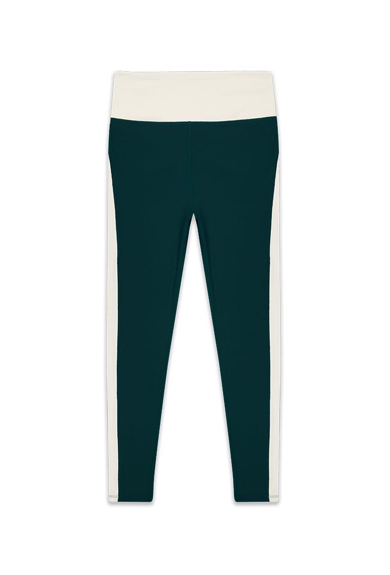 Legging deportivo Bicolor Flexfit - Teal & Cream-Black Limba