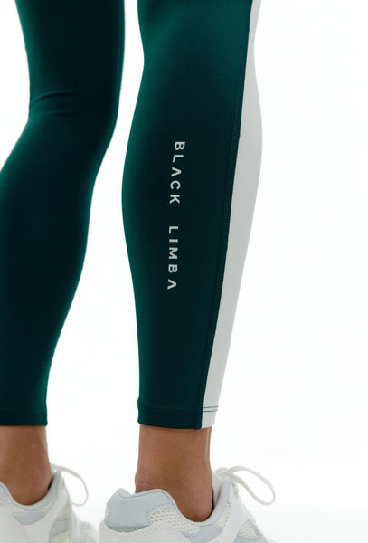 Legging deportivo Bicolor Flexfit - Teal & Cream-Black Limba