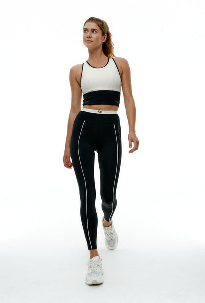 Legging deportivo Bicolor Streetflex - Black & Cream-Black Limba