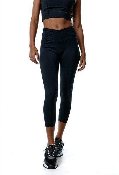 Legging deportivo Capri Rocket - Black-Black Limba