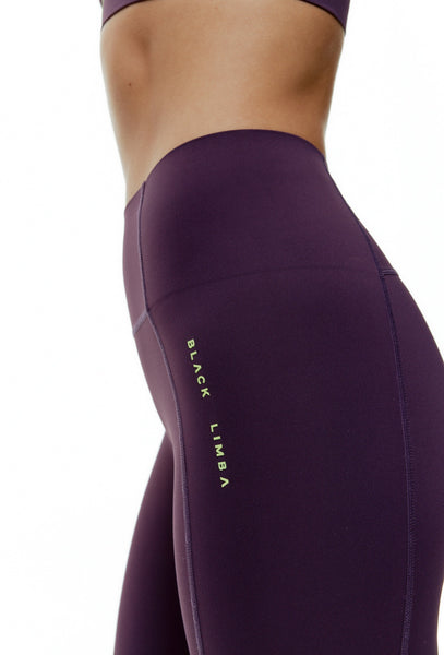 Legging deportivo Curve Line - Midnight Plum-Black Limba