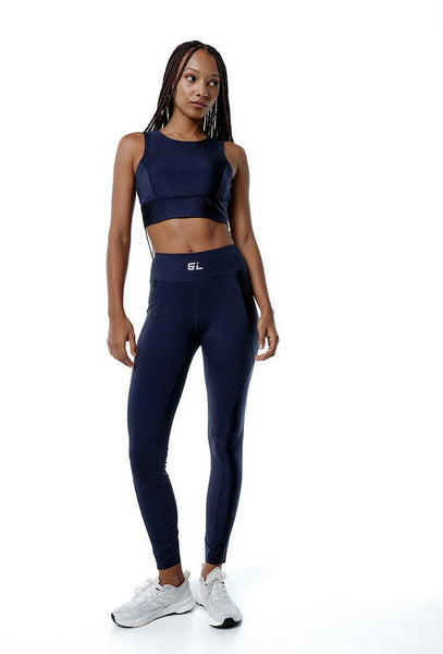 Legging deportivo LiftPower - Midnight blue-Black Limba