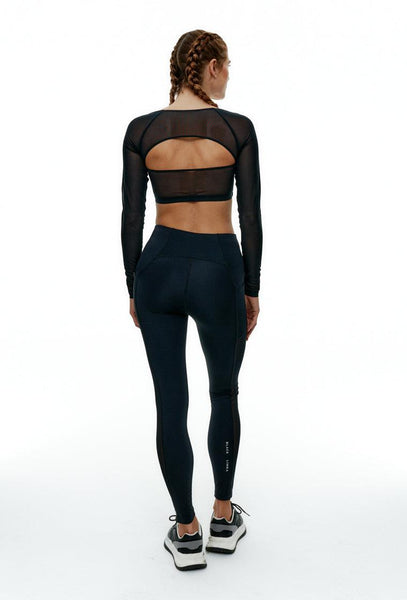 Legging deportivo Skyline Mesh - Black-Black Limba