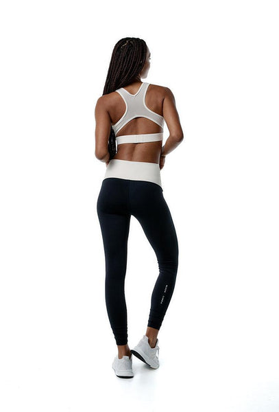 Legging deportivo bicolor Evolve - Black & Cream-Black Limba