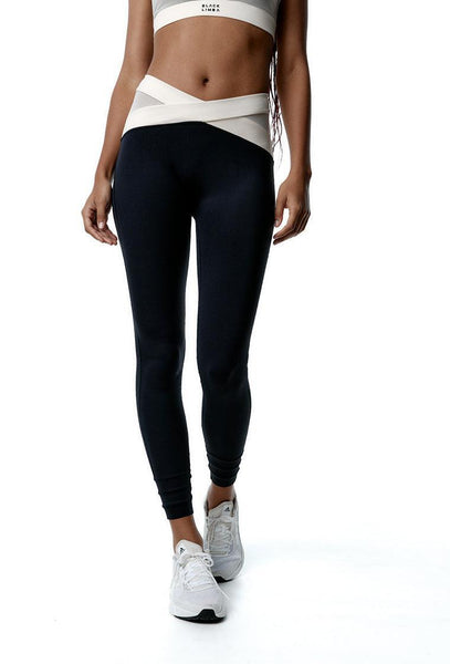 Legging deportivo bicolor Evolve - Black & Cream-Black Limba