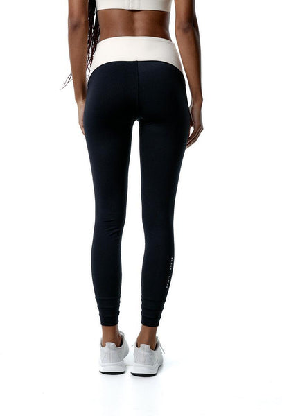 Legging deportivo bicolor Evolve - Black & Cream-Black Limba