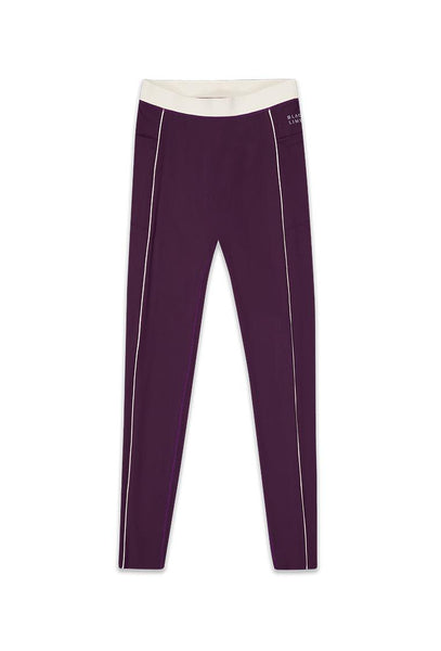 Legging deportivo bicolor Karma - Midnight Plum-Black Limba