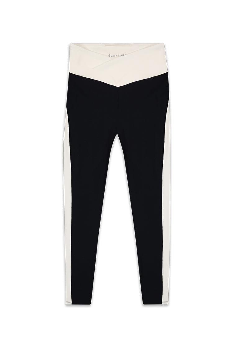 Legging deportivo bicolor Shadow Line - Black & Cream-Black Limba