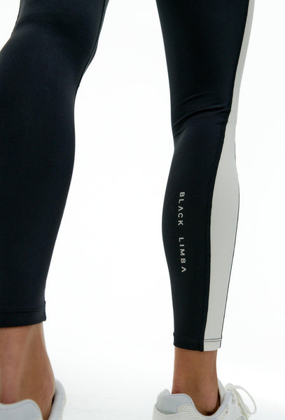 Legging deportivo bicolor Shadow Line - Black & Cream-Black Limba