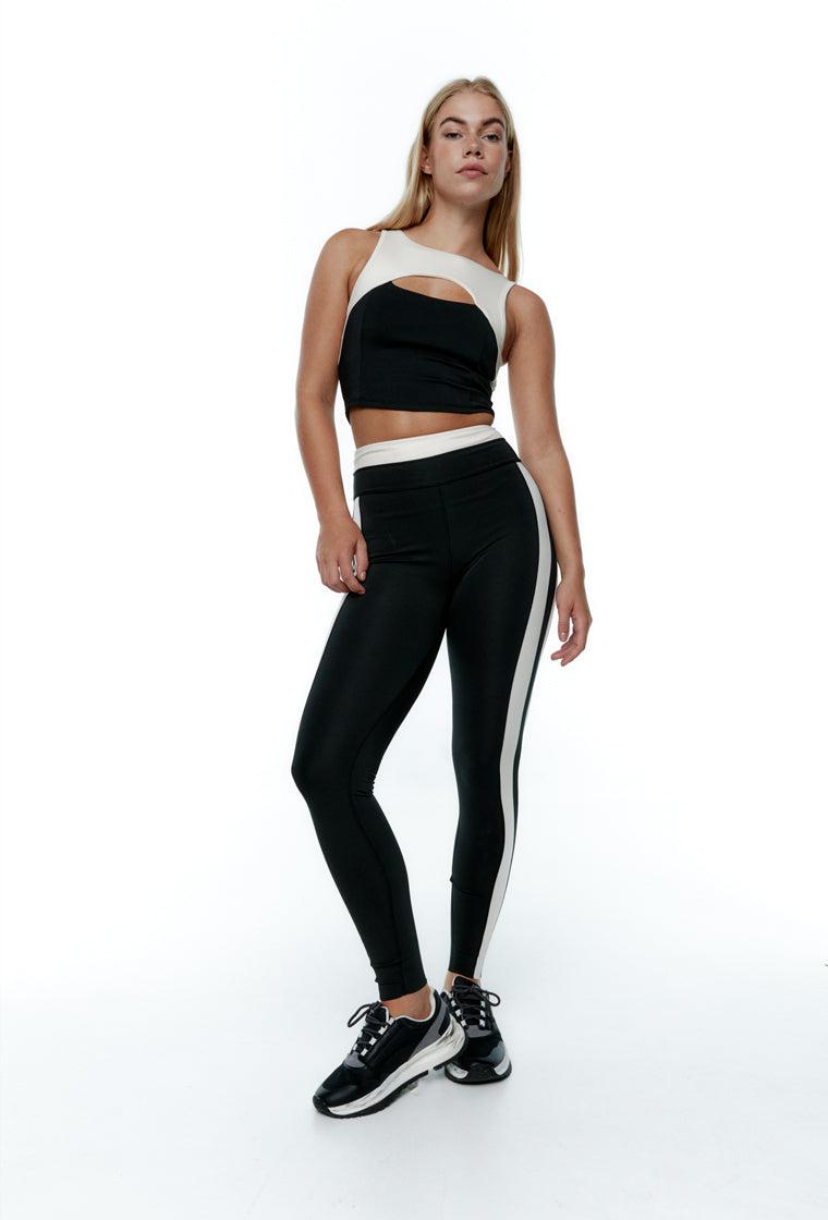 Legging deportivo bicolor Yinyang - Black-Black Limba