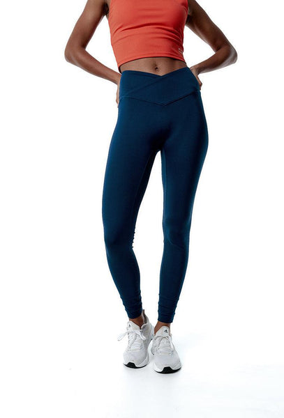 Legging deportivo compresivo Ica - Ocean blue-Black Limba