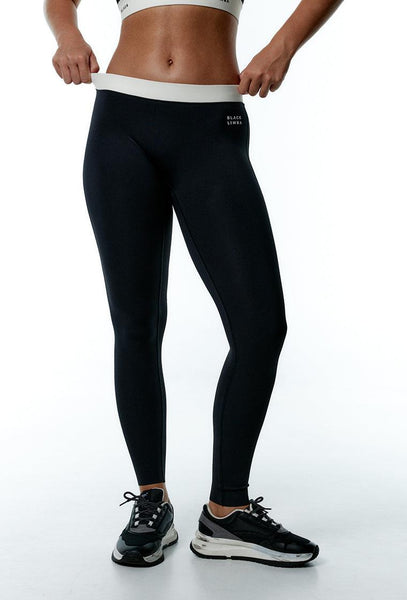 Legging deportivo compresivo Nova - Black & Cream-Black Limba