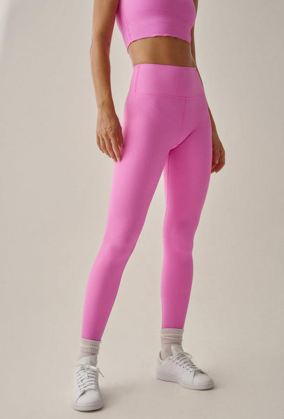 Legging deportivo de canalé Jari - Fucsia-Black Limba