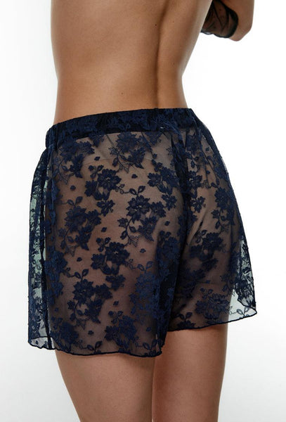 Short de encaje Peggy - Baltic blue-Black Limba