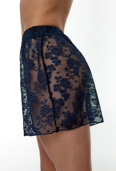 Short de encaje Peggy - Baltic blue-Black Limba