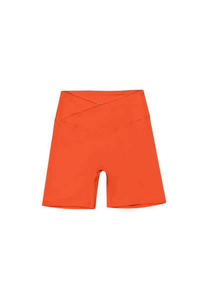 Short deportivo biker Ica - Coral-Black Limba