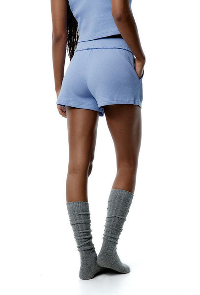 Short deportivo de algodón Omnia - Sky blue-Black Limba