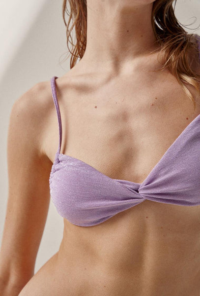 Top bikini balconette Bora - Lavender-Black Limba